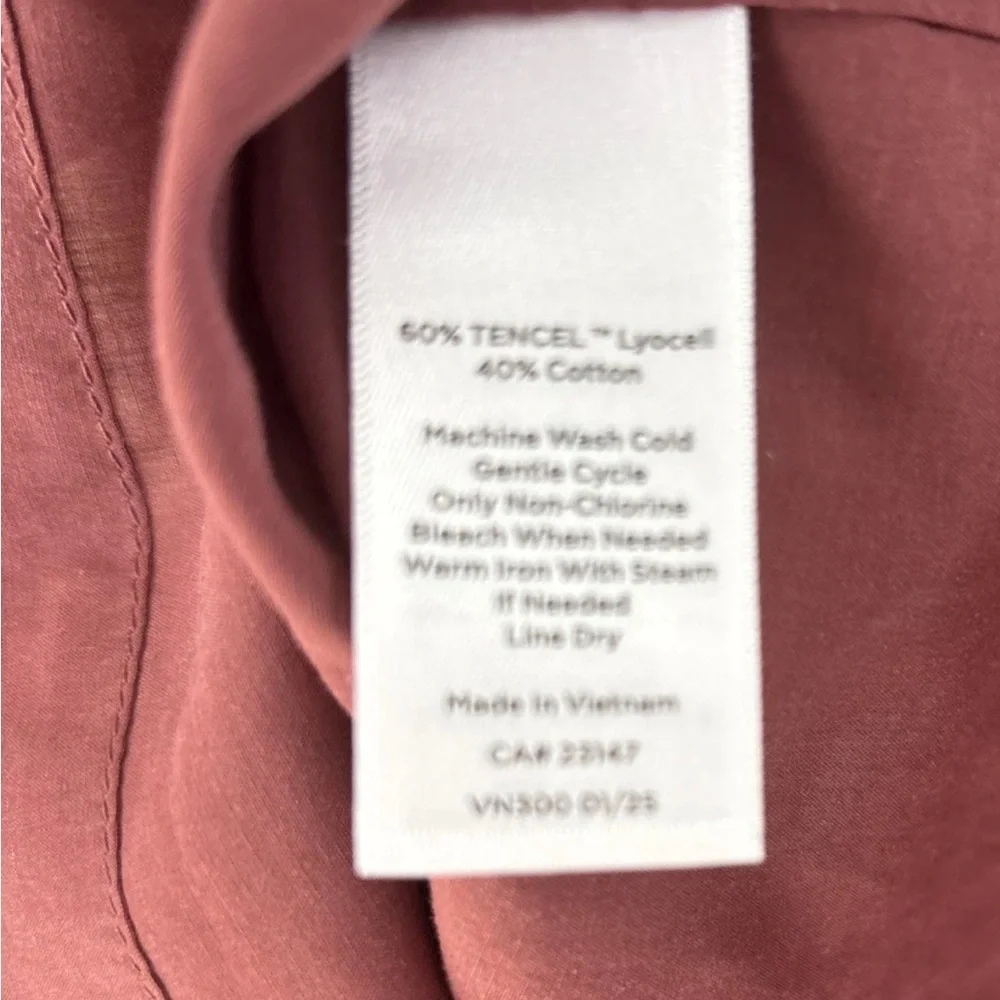 Haven Well Within Cotton Voile Blend Gathered Scoop Neck Top Small Deep Garnet - Picture 4 of 8